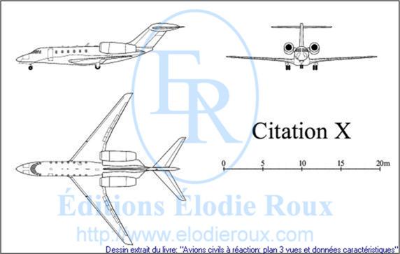 Copyright: Elodie Roux/CitationX 3-view drawing/plan 3 vues