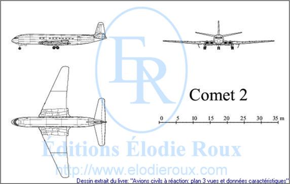 Copyright: Elodie Roux/Comet2 3-view drawing/plan 3 vues